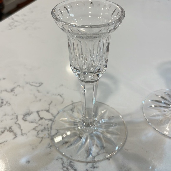 Antique Vintage Waterford Crystal Carlow Candlesticks Pair in perfect condition. - Picture 2 of 4